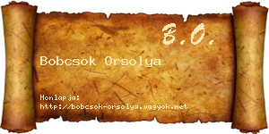 Bobcsok Orsolya névjegykártya
